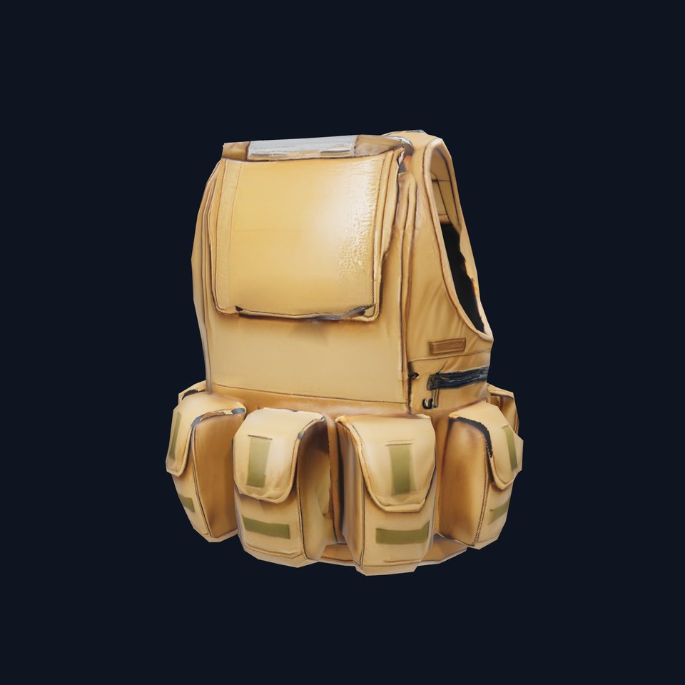 Tactical Vest Model Pack with Multiple Pouches